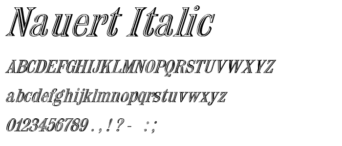 Nauert Italic font